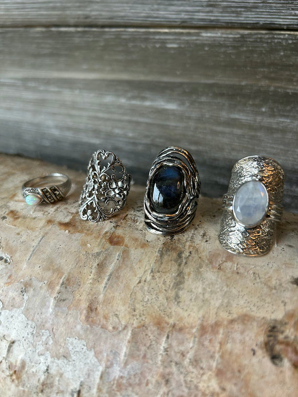 Vintage and New Sterling Silver Rings and Necklaces