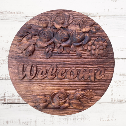 Hard Wood 3D Welcome Sign