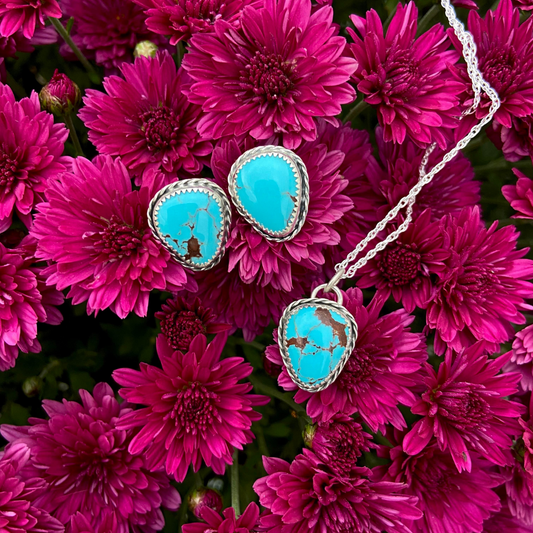 Egyptian Turquoise earring and necklace set